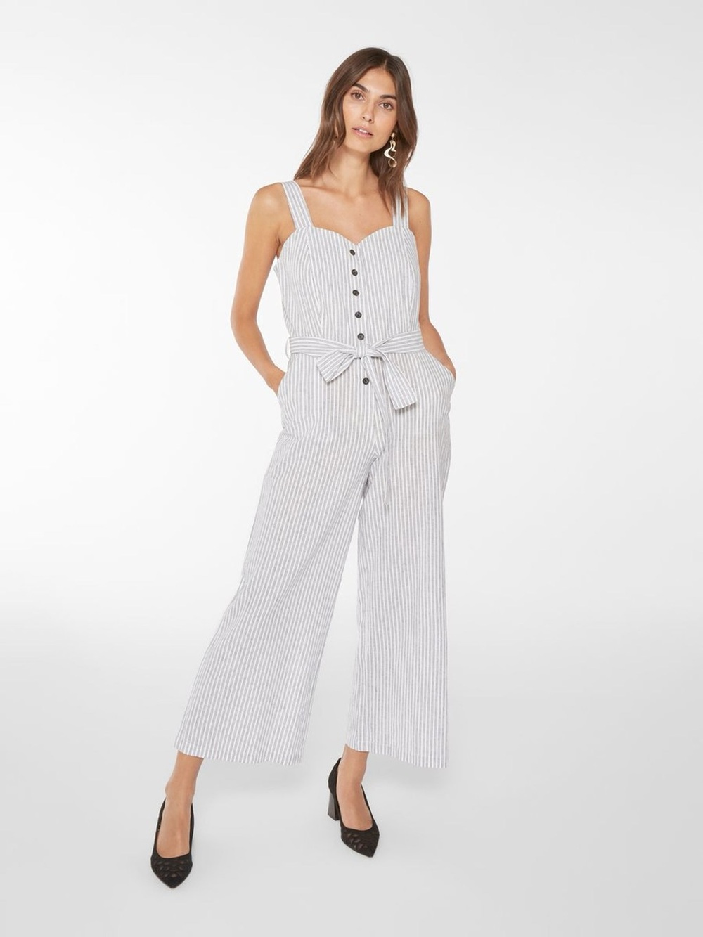 YAS YasComo Striped Jumpsuit